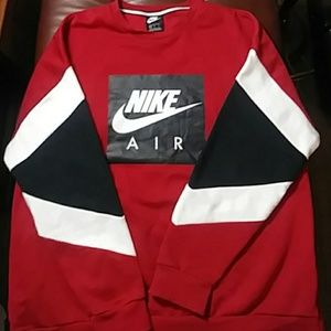 Nike red,black and white sweatshirt